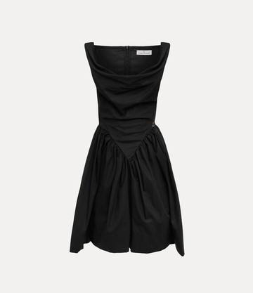 Vivienne Westwood Mini Sunday Dress Compact Poplin Black 38 Women