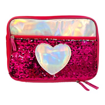 閃亮亮片保溫保冷加厚萬用袋  27 x 21 x 11cm  紅愛心  1個