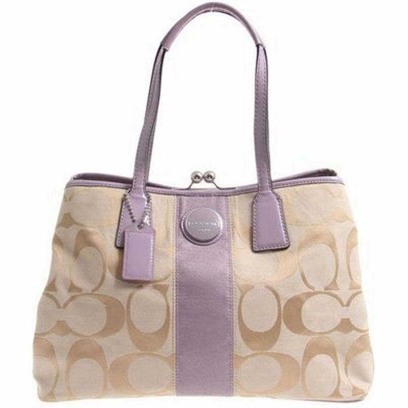 コーチ Coach ショルダーバッグ ベージュ ラベンダー がま口ポケット 中古 通販 Lineポイント最大0 5 Get Lineショッピング