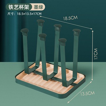 杯架/水杯瀝水架 輕奢杯架倒掛杯置物架家用收納玻璃杯架子創意茶杯水杯瀝水托盤架【CM18996】