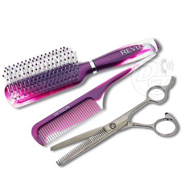 Focus專業級美髮打薄刀+魔力尖尾順髮梳組