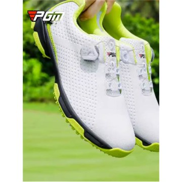 PGM 高爾夫男鞋透氣運動鞋子旋鈕鞋帶高爾夫球鞋男士夏季固定釘鞋