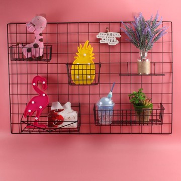 ins網格掛籃托盤鐵絲網置物架超市家用儲物架貨架網片置物收納籃