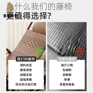 搖搖椅躺椅成人藤編椅午休陽臺家用休閑可睡覺客廳夏季逍遙椅戶外
