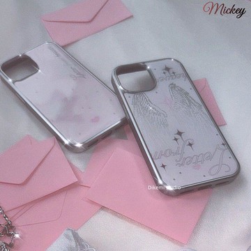 iphone手機殼.韓國ins小眾Y2K甜酷辣妹天使翅膀電鍍銀邊殼適用iphone17/16proma
