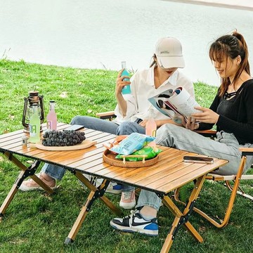免運 戶外折疊桌椅蛋卷桌露營桌椅便攜式野營野餐桌椅擺攤桌子裝備套裝