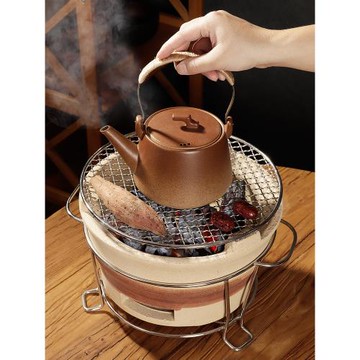 木炭烤火爐港式打邊爐圍爐煮茶爐老式泥爐火鍋爐炭爐商用陶土爐子