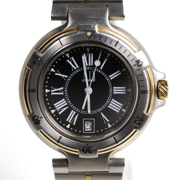 dunhill ダンヒル ミレニアム ゴールドベゼル 黒文字盤 メンズ腕時計