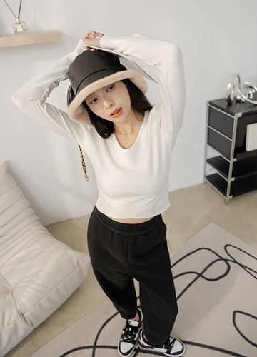 小纖腰內刷毛上衣