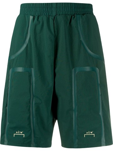 A-COLD-WALL* - Bracket Taped shorts - men - Nylon - XL - Green