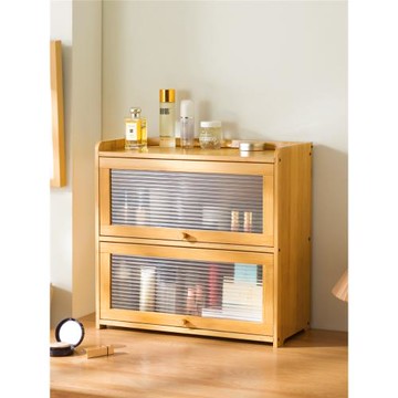 化妝品收納盒宿舍桌面防塵家用整理箱柜大容量梳妝臺護膚品置物架