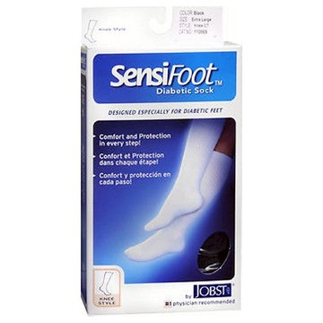 Jobst Sensifoot Knee High Black Socks Extra Large each by Jobst