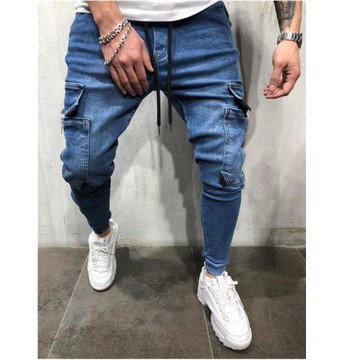 春夏季男士束腳牛仔運動褲Spring/Summer Men's Denim Sweatpants