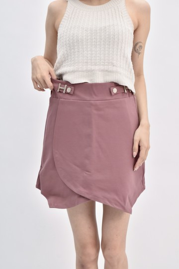 (M) wy fashion韓牌棉質鬆緊腰粉色褲裙