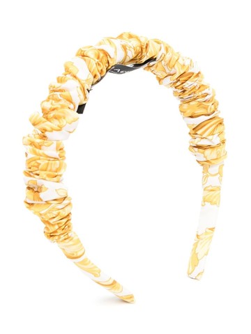 Versace Kids - draped floral hair band - kids - Polyester - One Size - Yellow