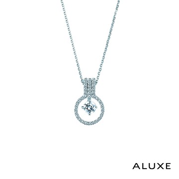 ALUXE 亞立詩 0.30克拉 FVS2 18K金 鑽石項鍊 華麗星月 兩種戴法 NS0729