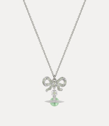 Vivienne Westwood Octavie Pendant Necklace Platinum-apple-green-light-green-cz Platinum-apple-green-light-green-cz Women