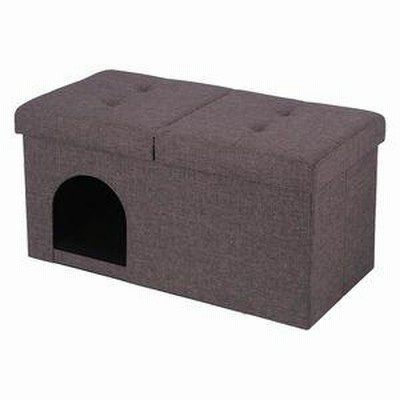 ペットハウスベンチ 7638 チャコール （入数：2点）[09]