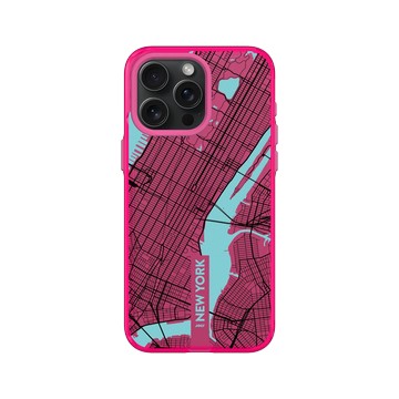 iPhone 15 Pro Max Clear 粉漾桃 - JOCR - New York (Black Logo)