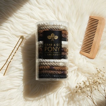 快速出貨⚡一杯拿鐵？或是一組髮圈【L. ERICKSON 官方旗艦】粗版 彈力髮圈桶 15入 〈經典璀璨〉