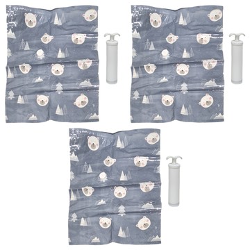 Well Life 悅生活 CozyHome 真空防潮壓縮袋 11件組 (加大*2 大*3 中*3...)  加大(100 x 70cm)+大(80 x 60cm)+中(70 x 50cm)+手捲(60 x 40cm)  11件  3組