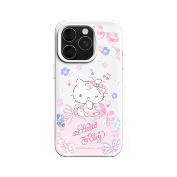 iPhone 16 Pro SolidX 白 - 三麗鷗-Hello Kitty - 夢幻蝴蝶結