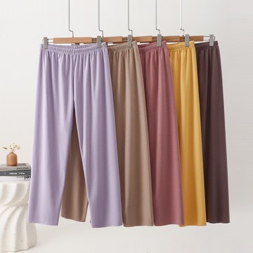 衣時尚 長褲 闊腿褲 睡褲 寬褲 家居服M-2XL新款德絨睡褲加絨加厚保暖褲寬鬆直筒休閒褲磨毛無痕家居褲子P-2506.