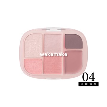 WAKEMAKE唯可魅 玩美妝容6色多功能彩妝盤-04俏麗蜜桃