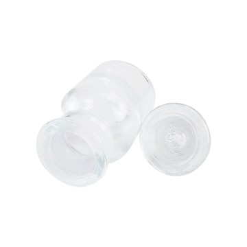 玻璃集氣瓶/秤量瓶 幸運瓶 30cc 2入 萬用罐 透明瓶 迷你玻璃瓶 中藥罐 廣口瓶 玻璃收納罐 乾燥花 玻璃儲物罐 165-GB30