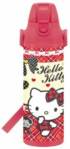【領券滿額折100】 HELLO KITTY 格紋不銹鋼直飲壺(600ml)