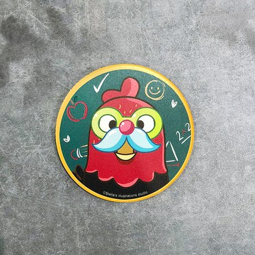 Funny Three Chickens 放3雞 | 陶瓷吸水杯墊 - 變裝款