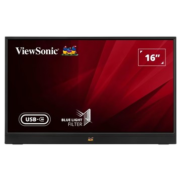 ViewSonic 優派 16型IPS FHD 輕巧可攜式螢幕 USB-CHDMI抗藍光零閃屏內建喇叭  VA1655-3  40cm