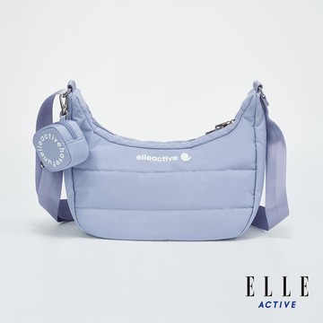 ELLE ACTIVE-蓬蓬雲朵系列 彎月Puffy側背包/斜背包-雲霧藍
