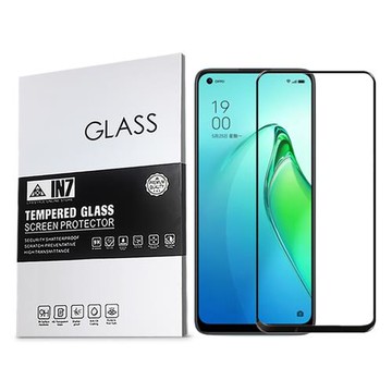 IN7 OPPO Reno8 5G (6.4吋)高清 高透光2.5D滿版9H鋼化玻璃保護貼 疏油疏水 鋼化膜
