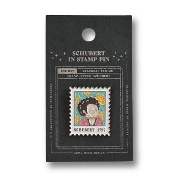 【舒伯特】郵票徽章 | 音樂禮品 | 古典音樂