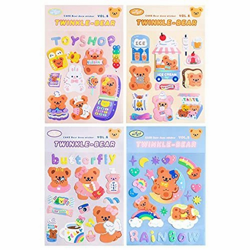 シール ステッカー キラキラ 超可愛い コンピューターステッカー 手帳ステッカー 防水シール 可愛いくま 装飾用 Diy 子供 成人 車 手帳 日記本 通販 Lineポイント最大0 5 Get Lineショッピング