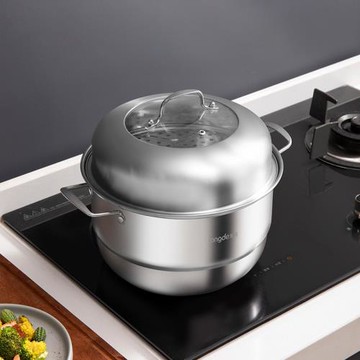 龍的LD-TG133雙層不銹鋼蒸鍋家用蒸包子蒸籠鍋