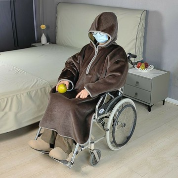 老人護理用品 移位器 靠背枕 防褥瘡 免運 開立發票  輪椅出行保暖被防風老人護腿保暖毯冬季防寒擋風被防風罩蓋毯加絨