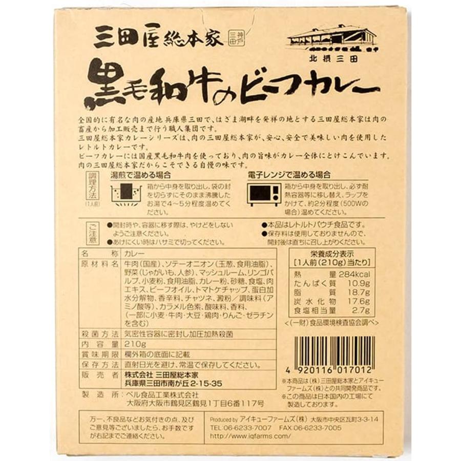 三田屋総本家 黒毛和牛のビーフカレー 20食 カレー 送料無料