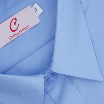 【CHINJUN】男士商務襯衫 抗皺加強 長袖 短袖 素面藍 P04 s04