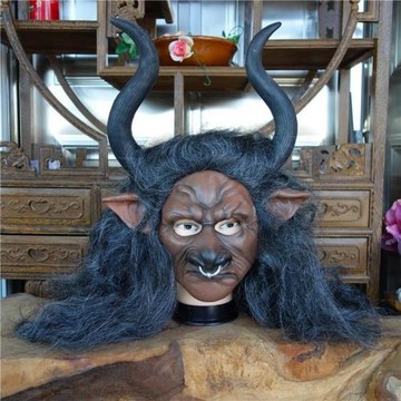 2023新款牛魔王面具周星馳大話西游版牛頭套cosplay萬圣節道具