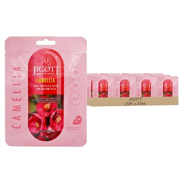 JIGOTT 鎖水保濕安瓶面膜 山茶花 潤澤肌膚  15片  1組
