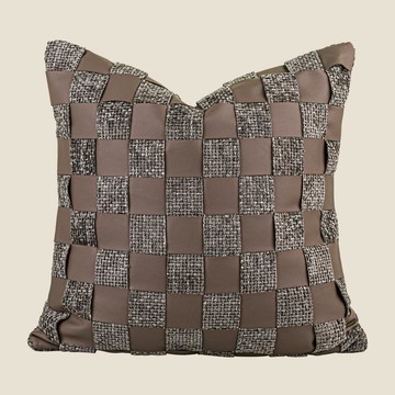 『百貨屋二號』米咖色系輕奢風客廳沙發靠枕腰枕組合搭配高檔酒店樣板間抱枕套