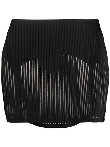 Maison Close - bandeau striped skirt - women - Polyamide/Spandex/Elastane - XL - Black