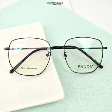 配眼鏡 不規則寬版金屬框【NYA79】