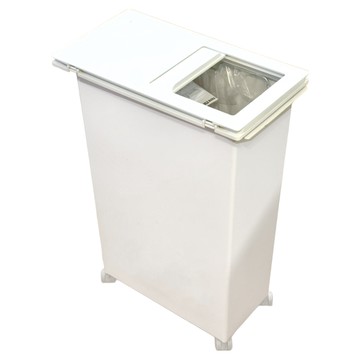 MUJI 無印良品 PP上蓋可選式垃圾桶用蓋/附滑窗/側開式  41.2 x 21.7 x 3.4cm  白色