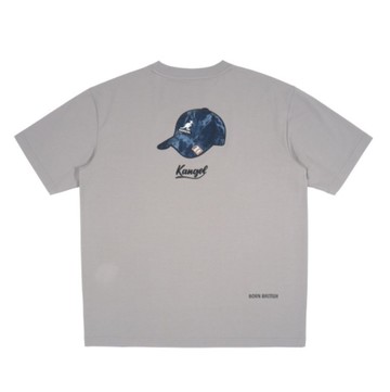 KANGOL 短T 灰色 後背貼布 棒球帽 短袖 中性 6525101712