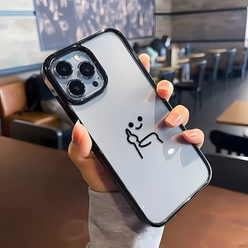 趣味搞怪手機殼 不發黃 手機殼iPhone16 適用蘋果i15 14 13 12 11Plus iX保護殼 亞克力防摔殼
