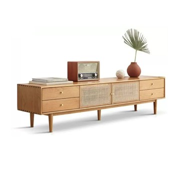 hoi!源氏木語覓藤橡木實木四抽雙門1.5M電視櫃 Y49N03