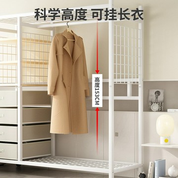 免運 開立發票  簡易衣架落地家用臥室掛衣架可移動衣服架子帶輪房間衣帽架帶抽屜